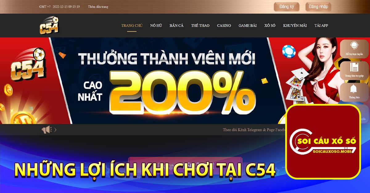 Những lợi ích khi chơi tại C54
