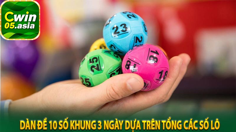 Dàn Đề 10 Số Khung 3 Ngày Dựa Trên Tổng Các Số Lô